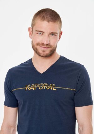 T-shirt bleu marine homme Tark - Kaporal